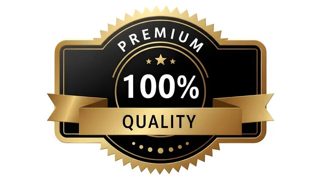 Premium quality materials badge
